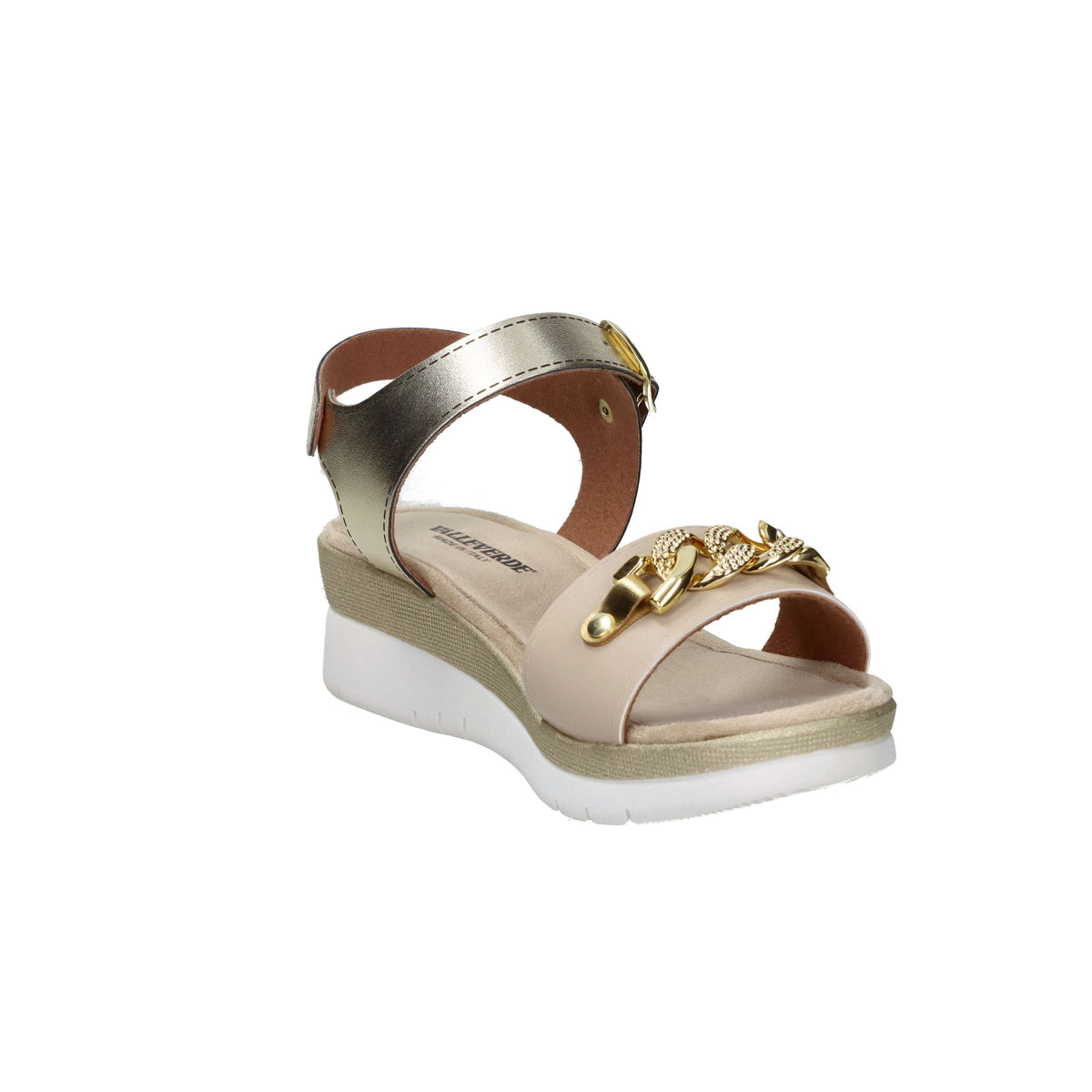 Valleverde Donna Sandalo con zeppa 52103 Beige