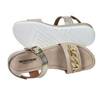 Valleverde Donna Sandalo con zeppa 52103 Beige