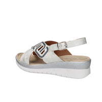 Valleverde Mujer Sandalia con cuña 52106 Blanco/Plata