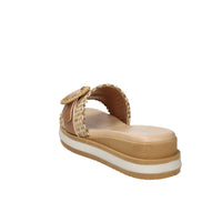 Valleverde Donna Ciabatta con zeppa 39150 Beige/Cuoio