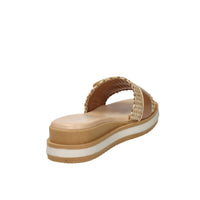 Valleverde Donna Ciabatta con zeppa 39150 Beige/Cuoio