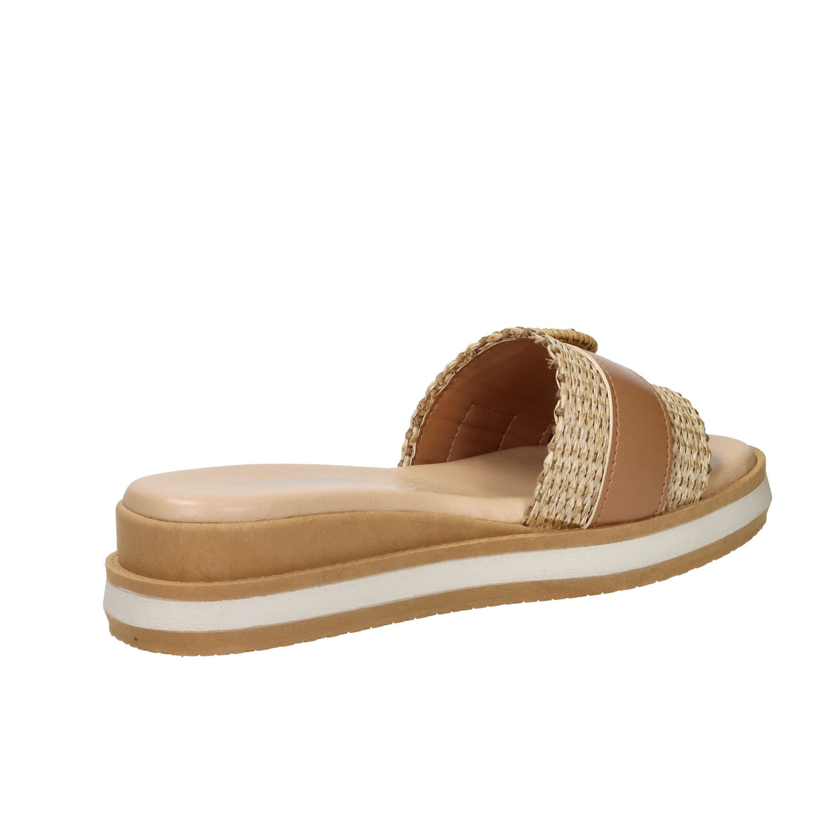 Valleverde Donna Ciabatta con zeppa 39150 Beige/Cuoio
