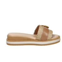 Valleverde Donna Ciabatta con zeppa 39150 Beige/Cuoio