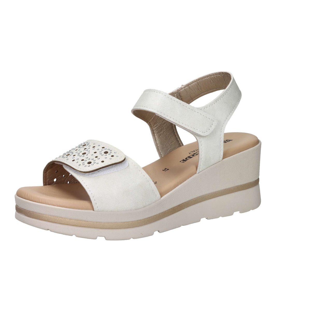Valleverde Donna Sandalo con zeppa 55582 Avorio
