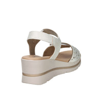 Valleverde Donna Sandalo con zeppa 55582 Avorio