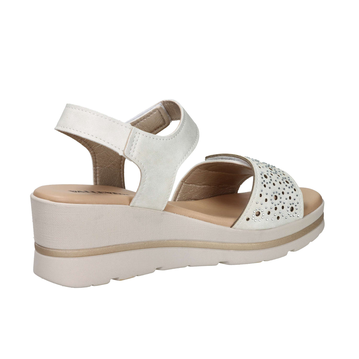 Valleverde Donna Sandalo con zeppa 55582 Avorio