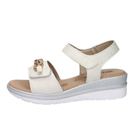 Valleverde Donna Sandalo con zeppa 55566 Avorio