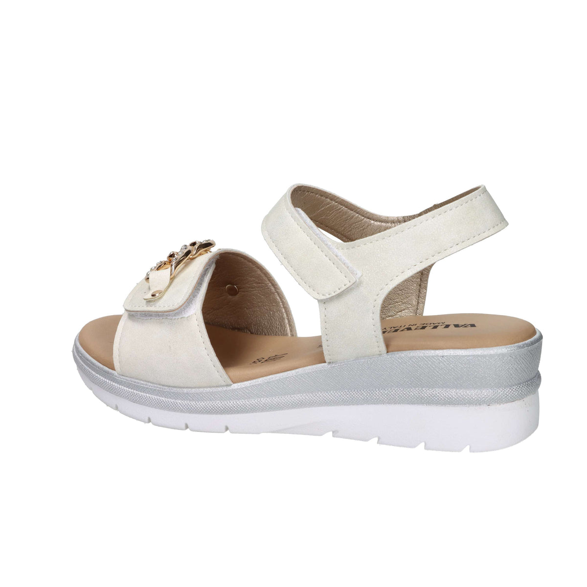 Valleverde Donna Sandalo con zeppa 55566 Avorio