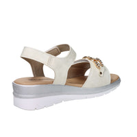 Valleverde Donna Sandalo con zeppa 55566 Avorio