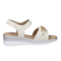 Valleverde Donna Sandalo con zeppa 55566 Avorio