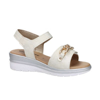 Valleverde Donna Sandalo con zeppa 55566 Avorio