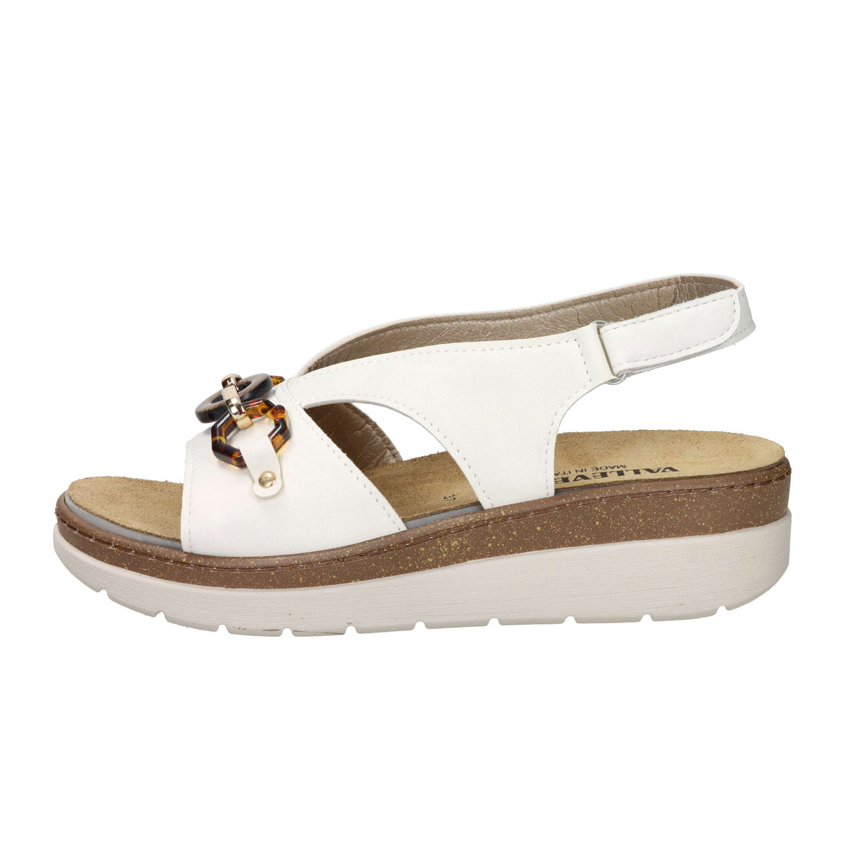 Valleverde Damen Sandale mit Keilabsatz 55622 Weiß
