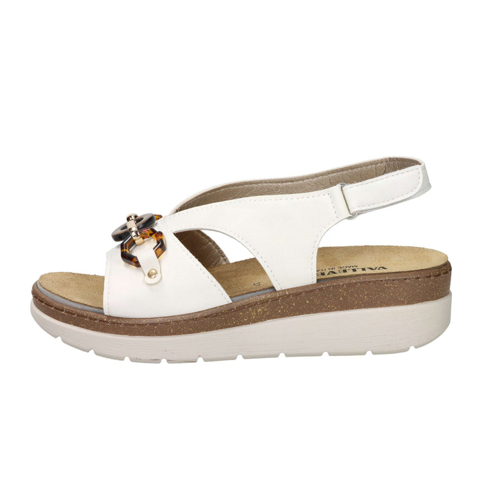 Valleverde Femme Sandale compensée 55622 Blanc