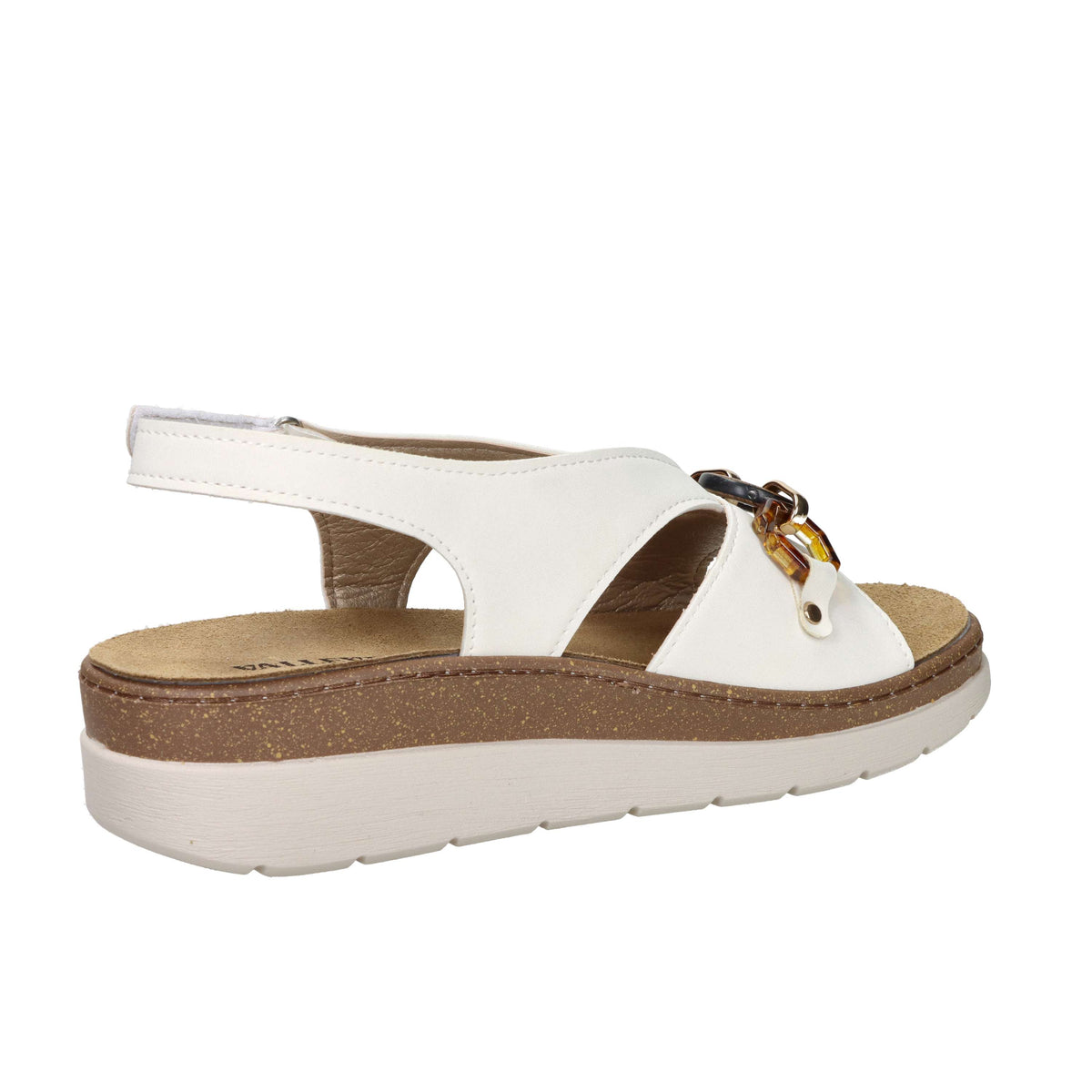 Valleverde Damen Sandale mit Keilabsatz 55622 Weiß