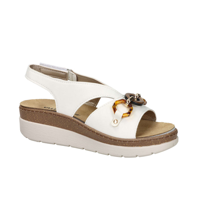 Valleverde Femme Sandale compensée 55622 Blanc