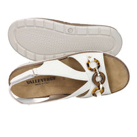 Valleverde Damen Sandale mit Keilabsatz 55622 Weiß