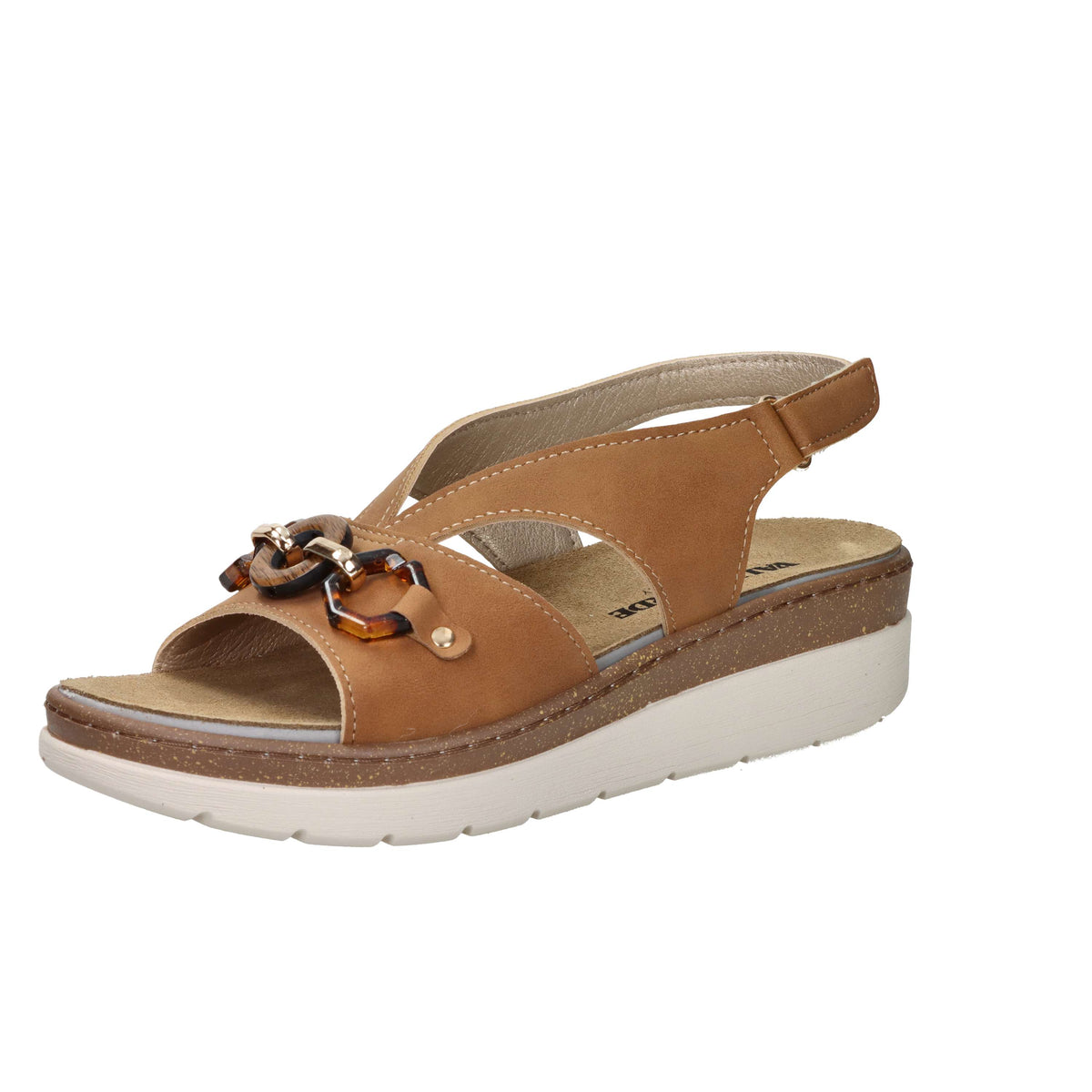 Valleverde Mujer Sandalia con cuña 55622 Cuero