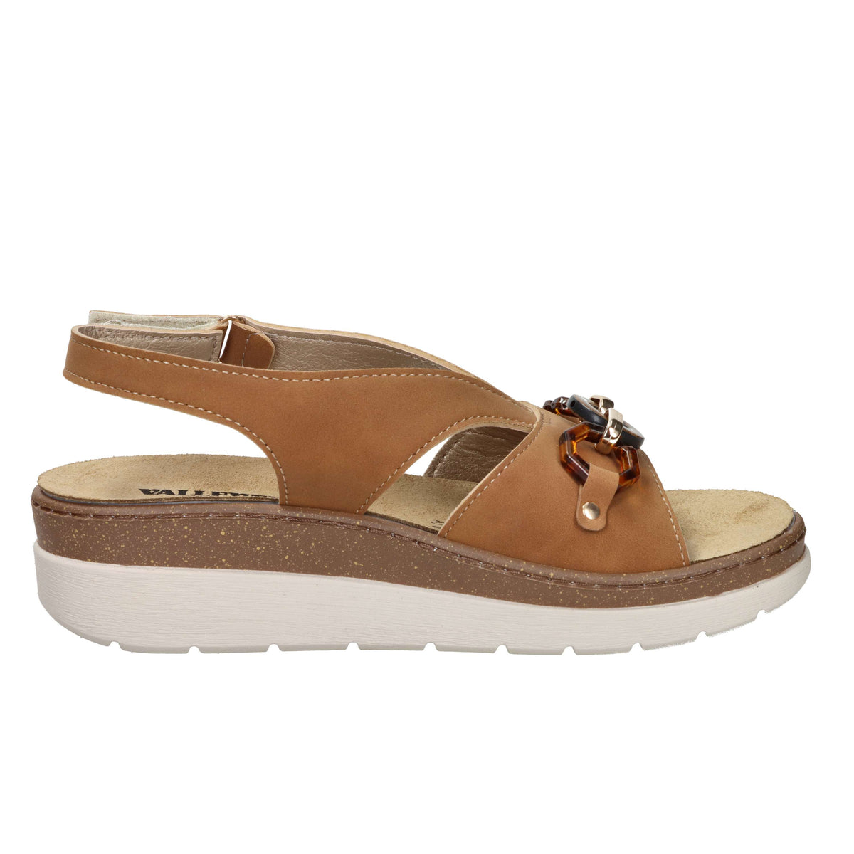 Valleverde Mujer Sandalia con cuña 55622 Cuero