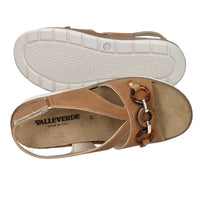 Valleverde Mujer Sandalia con cuña 55622 Cuero