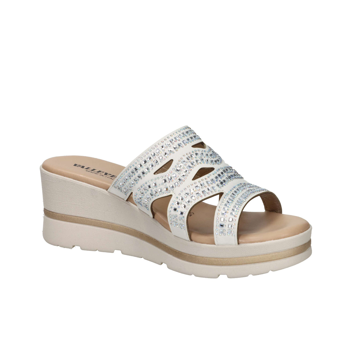 Valleverde Donna Ciabatta con zeppa 55583 Argento