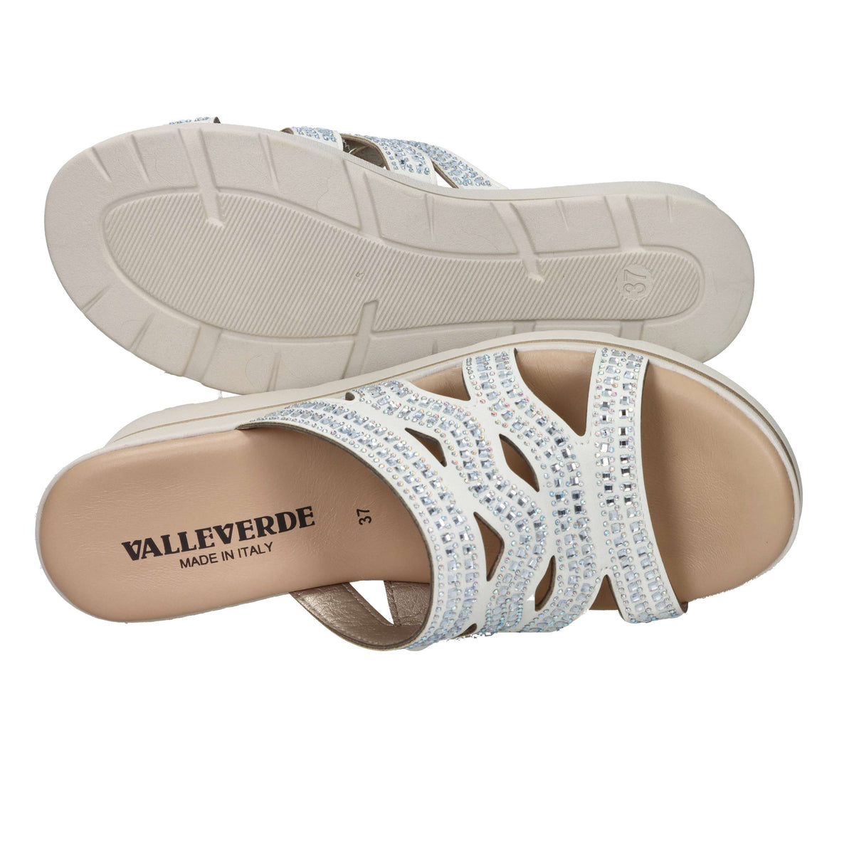 Valleverde Femme Mules compensées 55583 Argent
