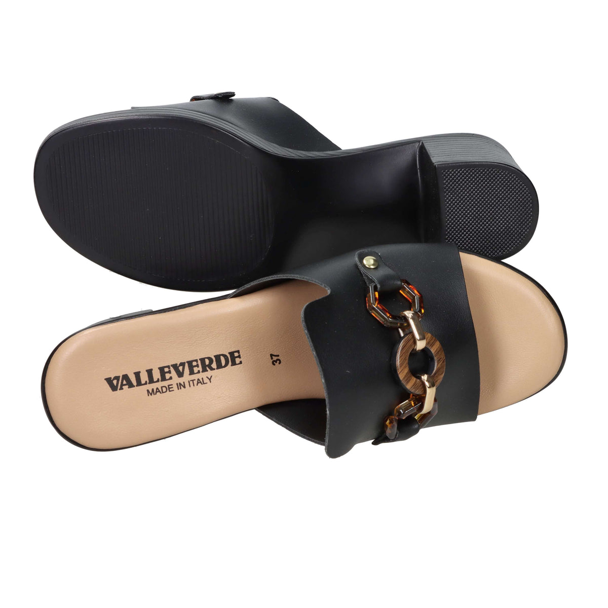 Valleverde Women Heel Slipper 55453 Black