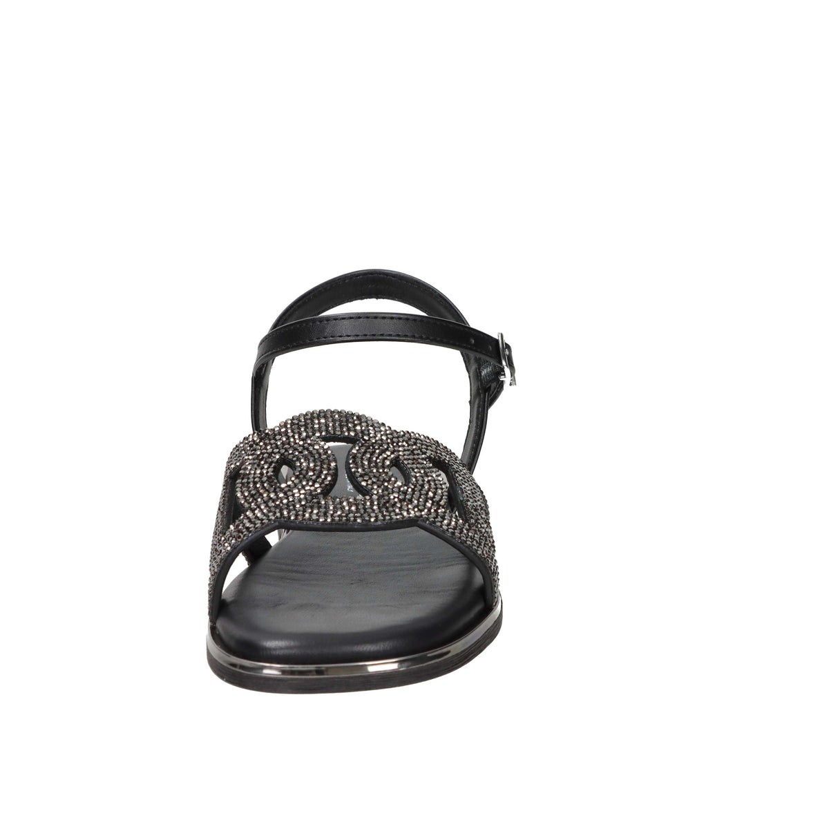 Valleverde Damen Flache Sandalen 32031 Schwarz