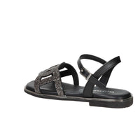 Valleverde Damen Flache Sandalen 32031 Schwarz
