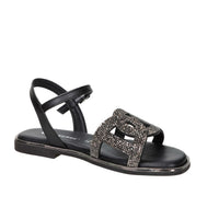 Valleverde Damen Flache Sandalen 32031 Schwarz