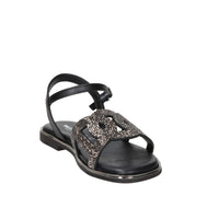 Valleverde Damen Flache Sandalen 32031 Schwarz