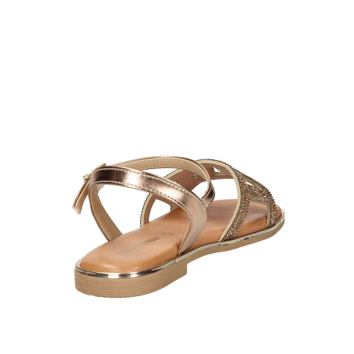 Valleverde Damen Flache Sandalen 32031 Bronze