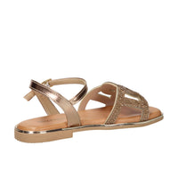 Valleverde Damen Flache Sandalen 32031 Bronze
