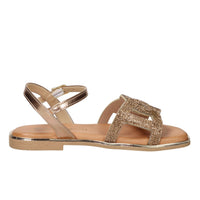 Valleverde Damen Flache Sandalen 32031 Bronze