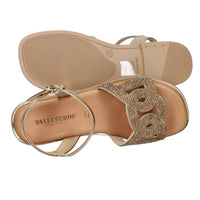Valleverde Damen Flache Sandalen 32031 Bronze
