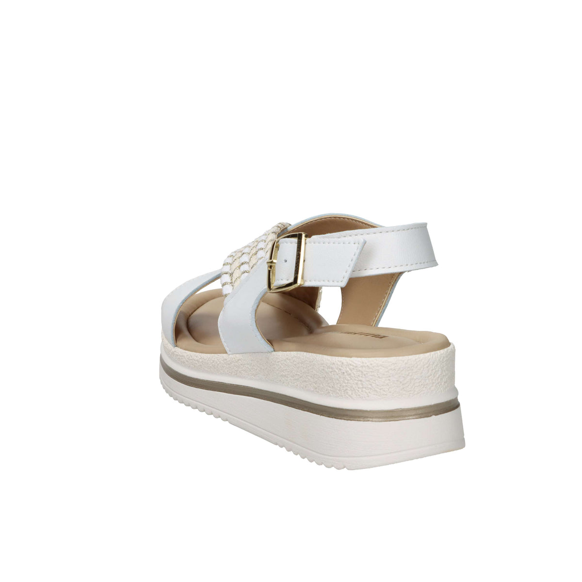 Valleverde Donna Sandalo con zeppa V32105 Bianco