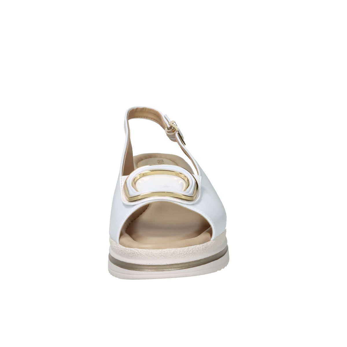 Valleverde Donna Sandalo con zeppa V32104 Bianco