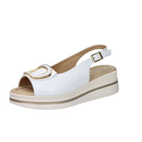 Valleverde Donna Sandalo con zeppa V32104 Bianco