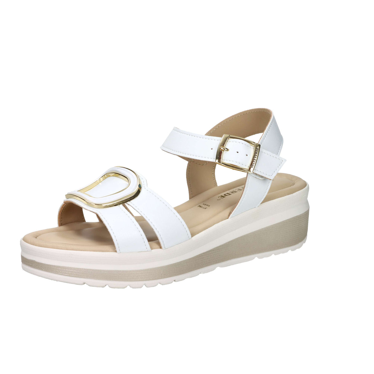 Valleverde Donna Sandalo con zeppa VMI101M Bianco