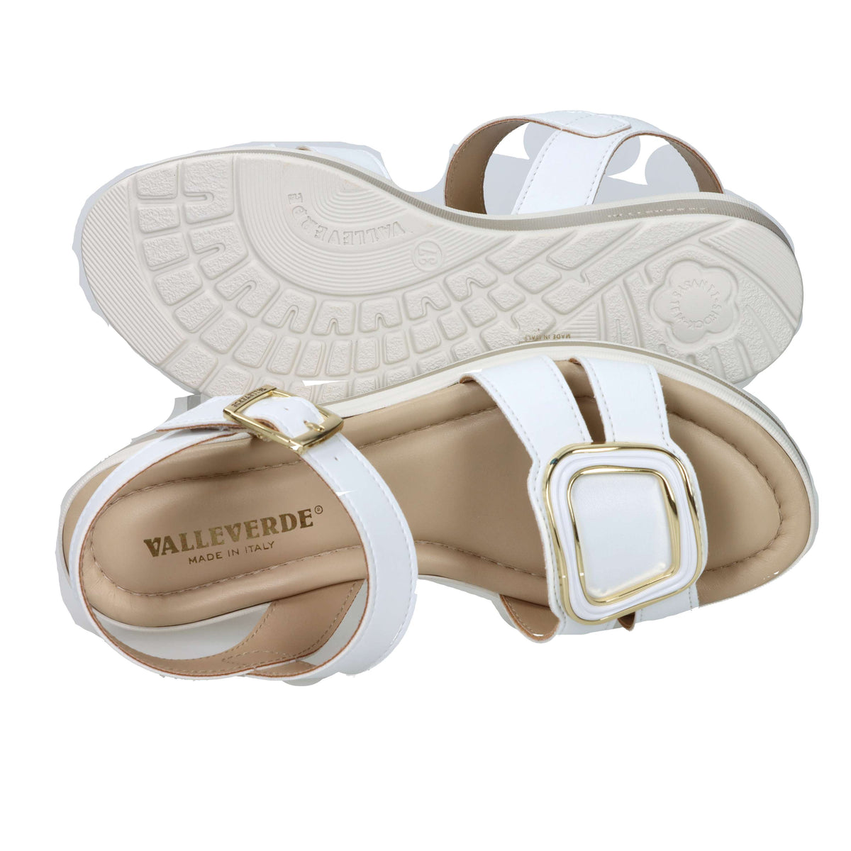 Valleverde Donna Sandalo con zeppa VMI101M Bianco