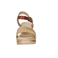 Valleverde Donna Sandalo con tacco 39200 Beige/Cuoio