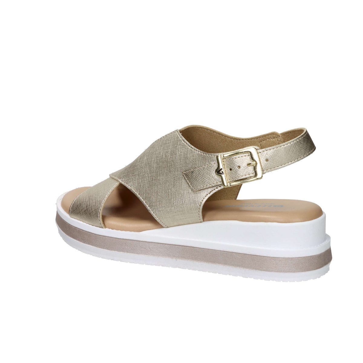 Valleverde Mujer Sandalia con cuña 39152 Platino