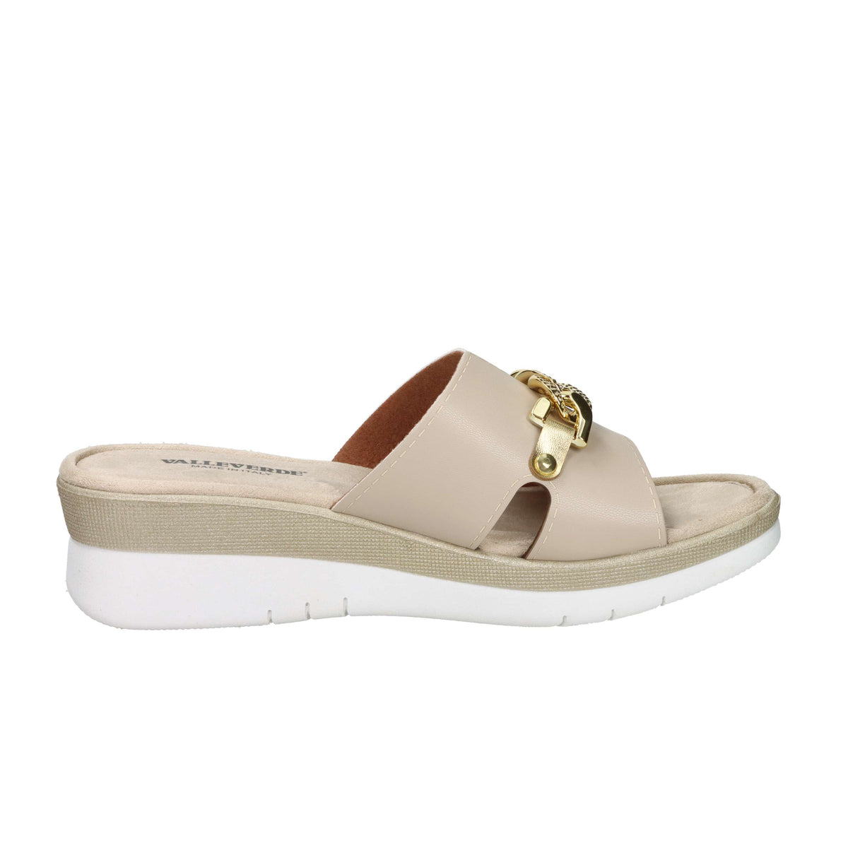Valleverde Damen Keilpantoletten 52102 Beige