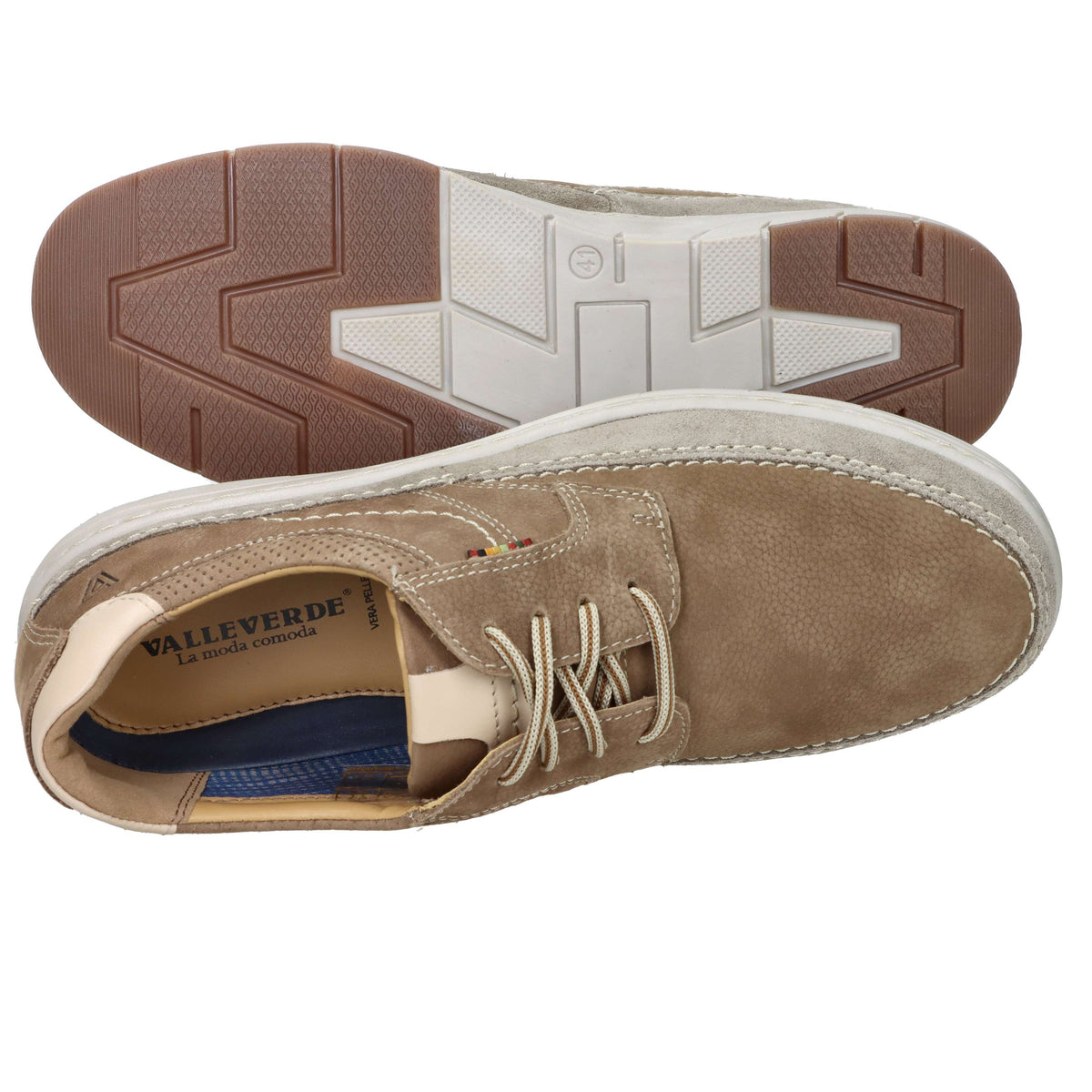 Valleverde Hombre Zapato de cordones 17922 Camello