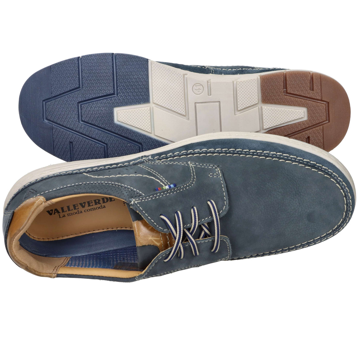Valleverde Hombre Zapato de cordones 17922 Azul