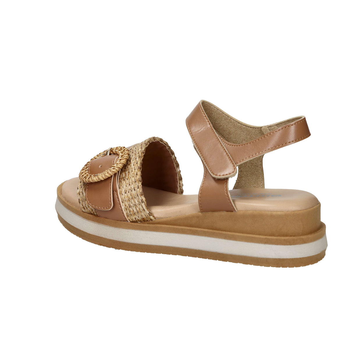 Valleverde Donna Sandalo con zeppa 39151 Beige