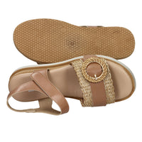 Valleverde Donna Sandalo con zeppa 39151 Beige