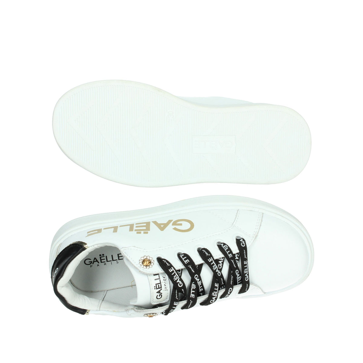 Gaelle Paris Bambine e ragazze Sneakers GS0006L Bianco/Nero
