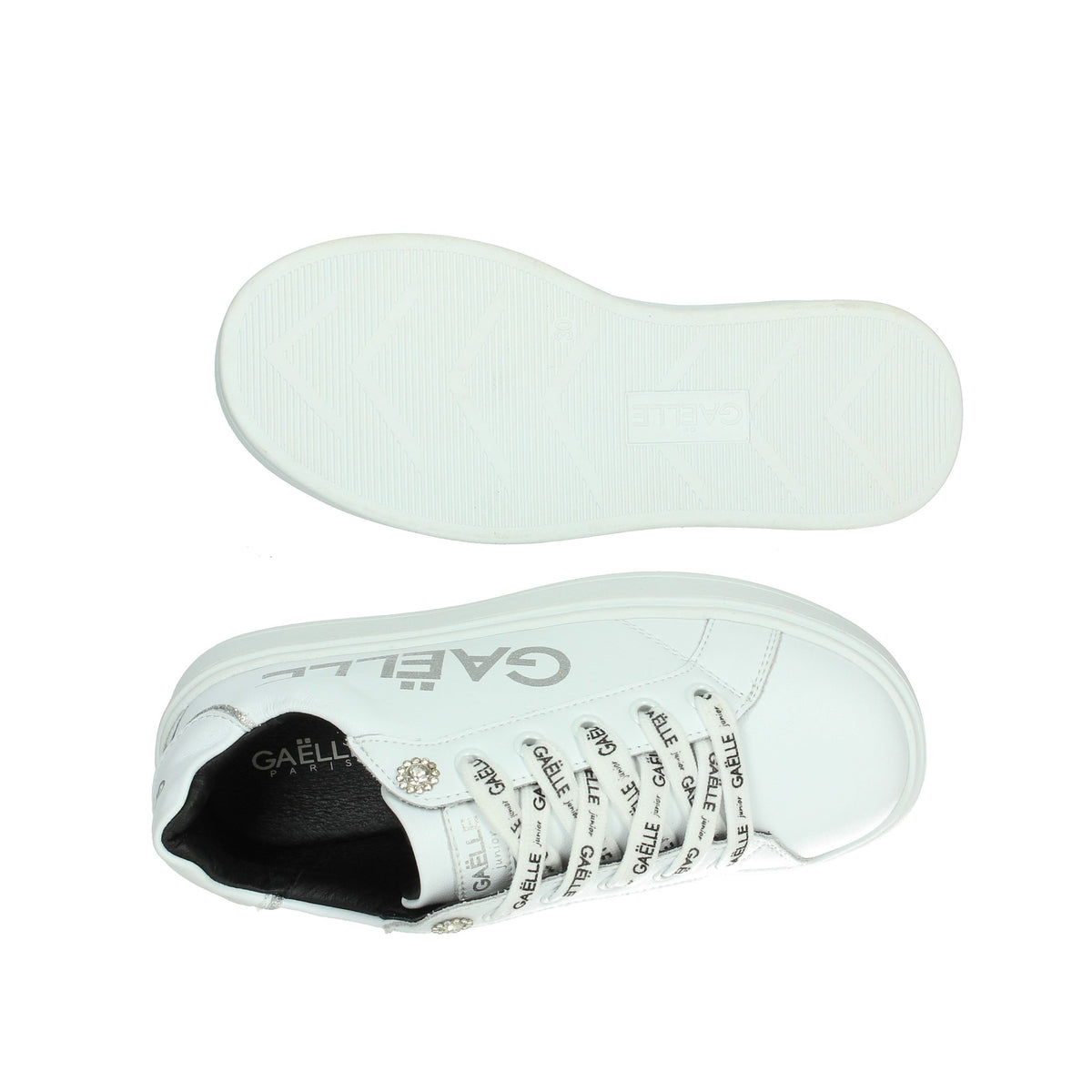 Gaelle Paris Bambine e ragazze Sneakers GS0007L Bianco/Argento