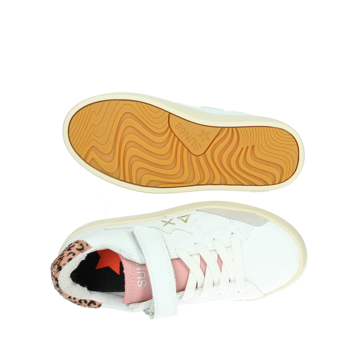 Sun68 Bambine e ragazze Sneakers Z44421K Bianco/Rosa