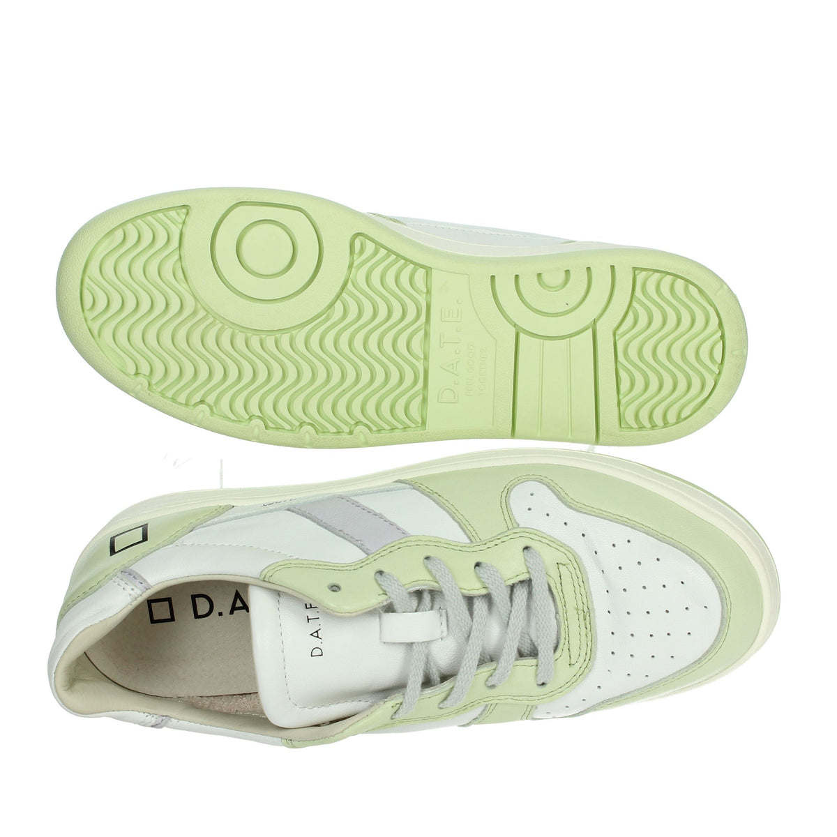 D.A.T.E. Donna Sneakers W401-C2-SF-HM Bianco/Verde
